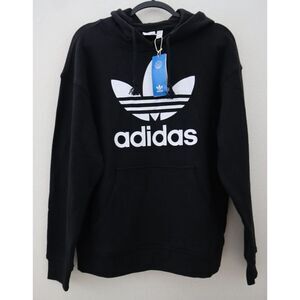 Adidas Originals IB7432 Women's Sz S Black Trefoil Pullover Hoodie Sweatshirt